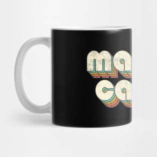 Retro Vintage Rainbow Mariah Letters Distressed Style Mug